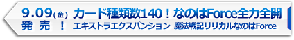 カード種類数140！なのはForce全力全開！｢エキストラエクスパンション」